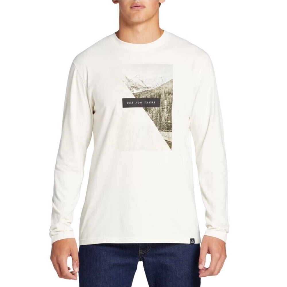 Long Sleeve Tee, Mother Nature "See you there" White, Alpine Design, Mens, XXL